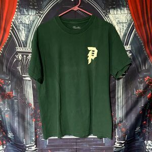 Primitive Skateboarding T-Shirt Men's L Green Cotton Crew Neck Casual Streetwear